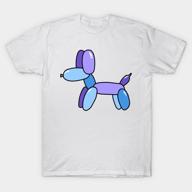 Blue and Purple Balloon Dog T-Shirt by Aesthetically Saidie